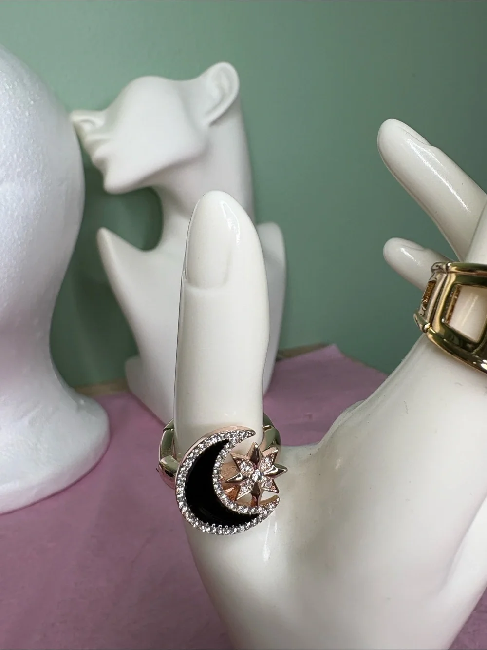 Purple Square-Cut Statement Ring - Women's Fashion Fancy jewelry size